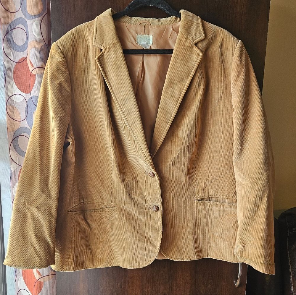Vintage De Mura Men's Tan Corduroy Blazer